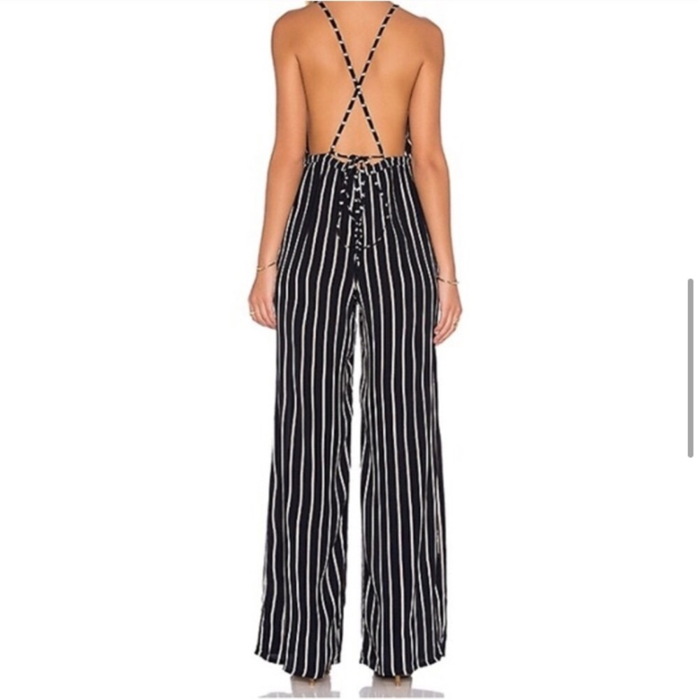 Faithful The Brand Blue striped jumpsuit - Picture 2 of 2